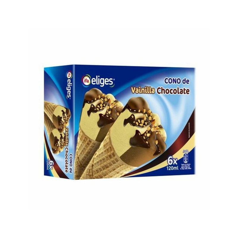 HELADO CONO VAINILLA Y CHOCOLATE IFA 6X120ML