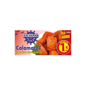 CALAMARES EN SALSA AMERICANA 102GR SALVAMAR