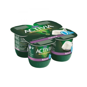 YOGUR NATURAL 0  ACTIVIA 4X120GR