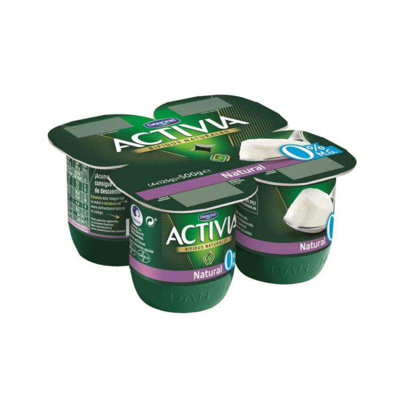 YOGUR NATURAL 0  ACTIVIA 4X120GR