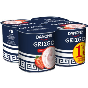 YOGUR GRIEGO CON FRESA DANONE 4X110GR