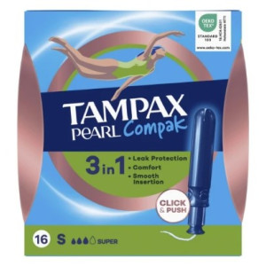 TAMPAX COMPAK PEARL SUPER 16UD