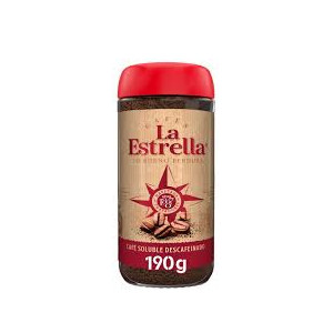 CAFÉ SOLUBLE DESCAFEINADO LA ESTRELLA 190GR
