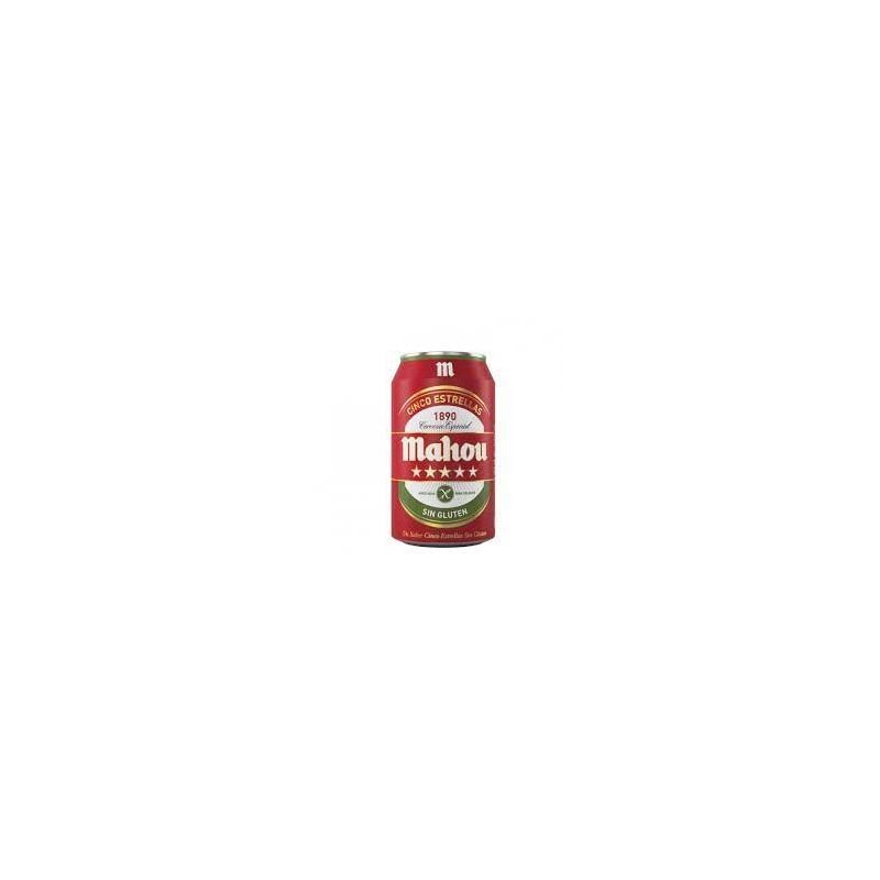 CERVEZA MAHOU 5 SIN GLUTEN LATA 33CL