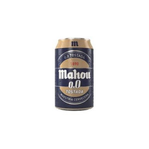 CERVEZA MAHOU 0 0 TOSTADA LATA 33CL