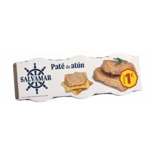 PATÉ DE ATÚN MONODOSIS PACK 3 SALVAMAR 3X23GR