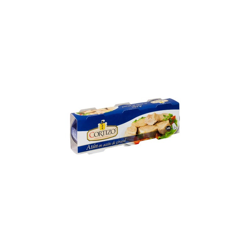 ATÚN EN ACEITE DE GIRASOL CORTIZO 3X52GR