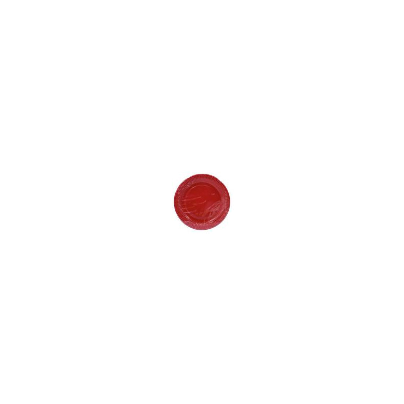 PACK 12 PLATOS 23CM ROJO