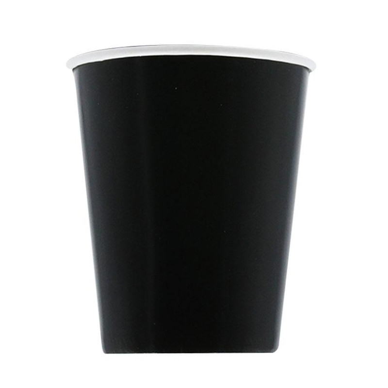 PACK 12 VASOS 25CL NEGROS