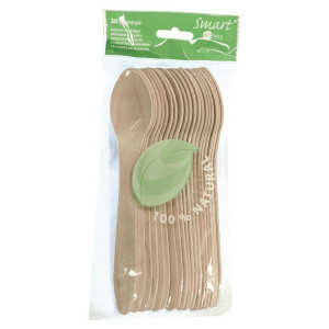 PACK 20 CUCHARAS DE MADERA SMART