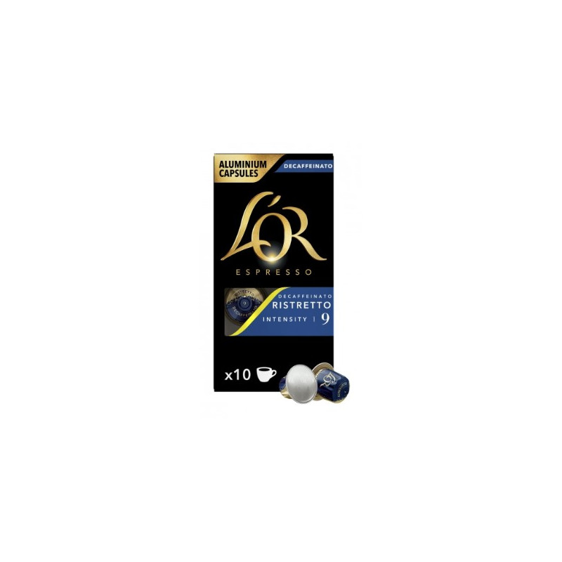 CAFE CAPSULAS RISTRETTO DESCAFEINADO LOR 10U 52GR