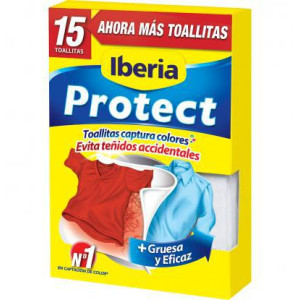 TOALLITAS IBERIA ANTIDESTEÑIDOS 15 UNIDADES