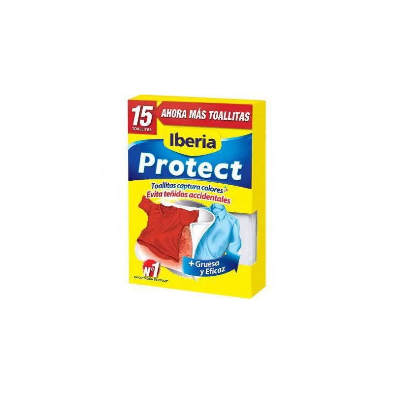 TOALLITAS IBERIA ANTIDESTEÑIDOS 15 UNIDADES