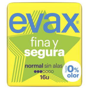 COMPRESA EVAX FINA NORMAL SIN ALAS 16UDS