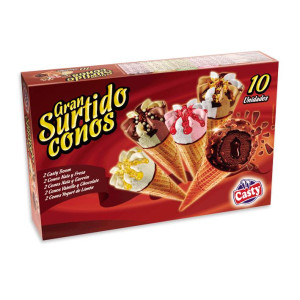 HELADO GRAN SURTIDO 10 CONOS CASTY