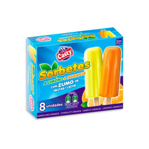 HELADO CASTY SURTIDO POLOS LIMON Y NARANJA