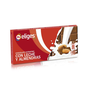 TABLETA CHOCOLATE LECHE CON ALMENDRAS IFA 150GR