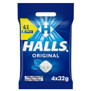 HALLS ORIGINALS EUCALIPTO S/AZUCAR 4X32GR