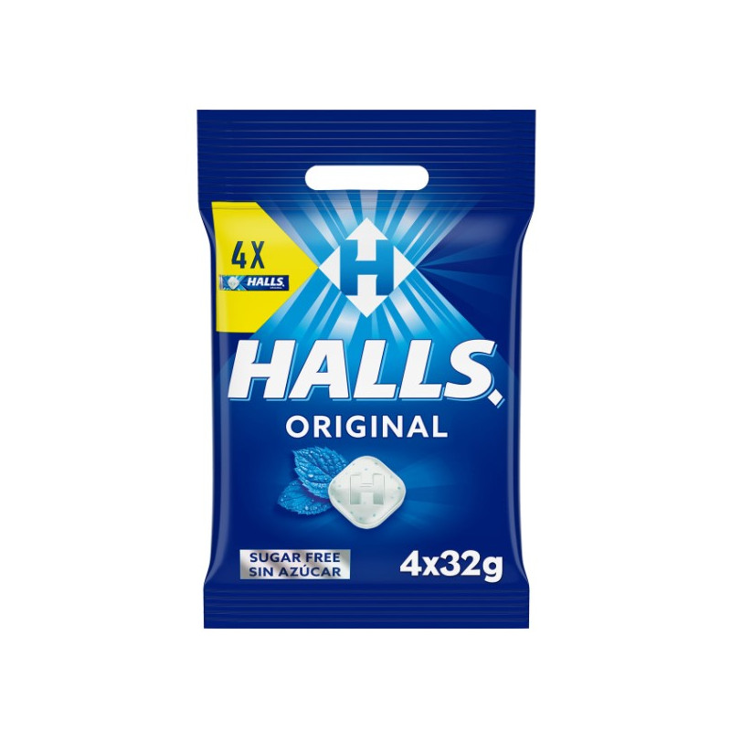 HALLS ORIGINALS EUCALIPTO S/AZUCAR 4X32GR