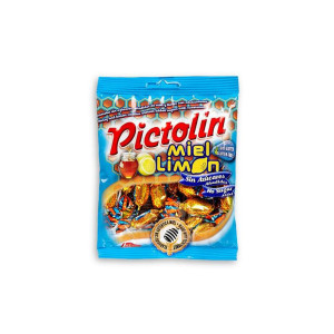 CARAMELO SIN AZUCAR MIEL Y LIMON PICTOLIN 65GR