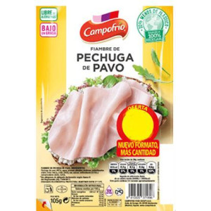 FIAMBRE DE PECHUGA DE PAVO CAMPOFRIO 75GR