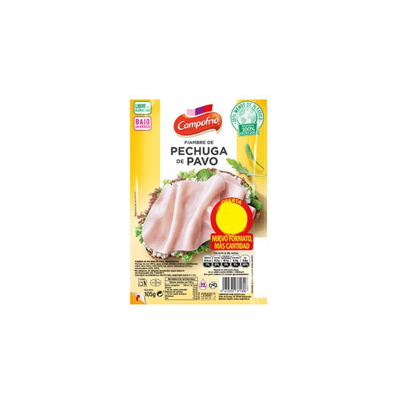 FIAMBRE DE PECHUGA DE PAVO CAMPOFRIO 75GR