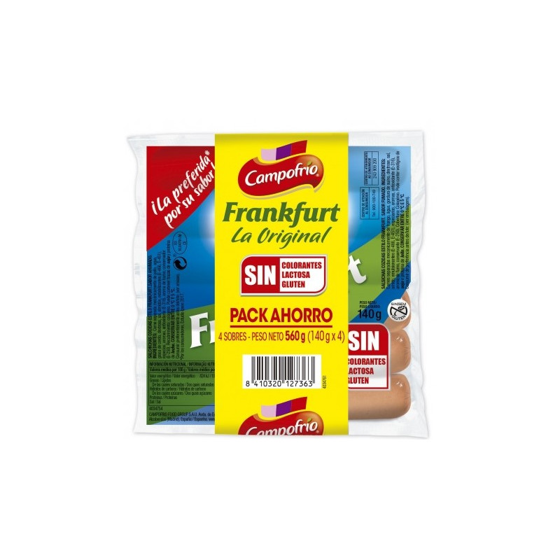 PACK SALCHICHAS CAMPOFRIO 4X140GR