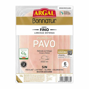 PECHUGA DE PAVO CORTE FINO ARGAL 115GR