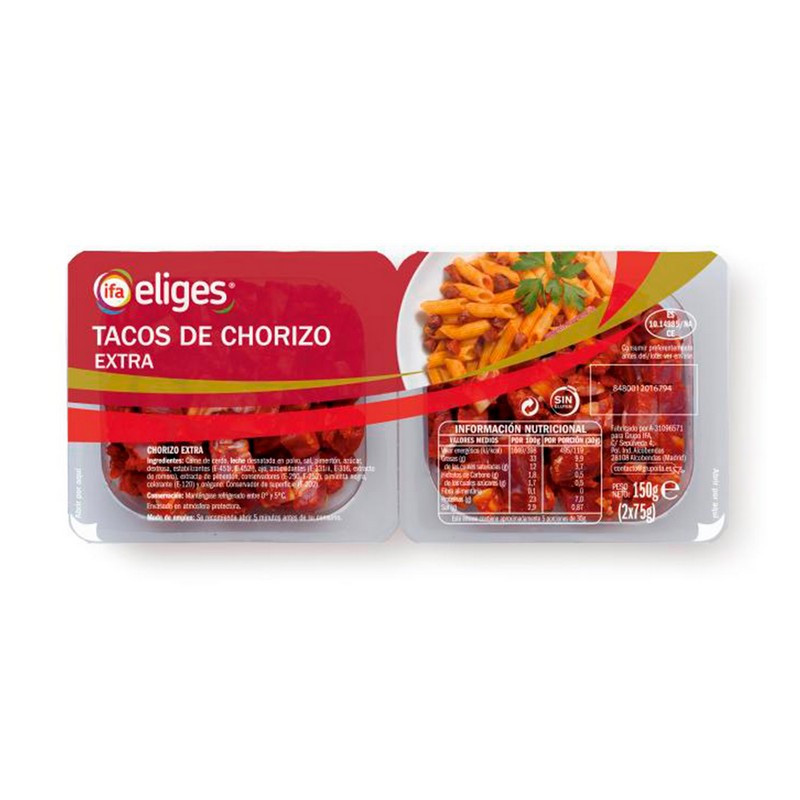 TACOS DE CHORIZO ELIGES 2X100GR