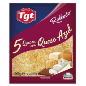 QUESO RALLADO 5 QUESOS C/AZUL TGT 150GR