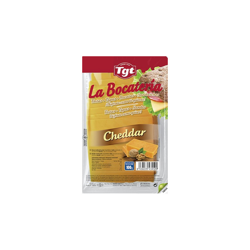 QUESO LONCHAS TGT CHEDDAR  LA BOCATERIA 100GR