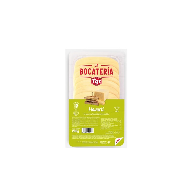QUESO EN LONCHAS HAVARTI TGT BOCATERIA 200GR