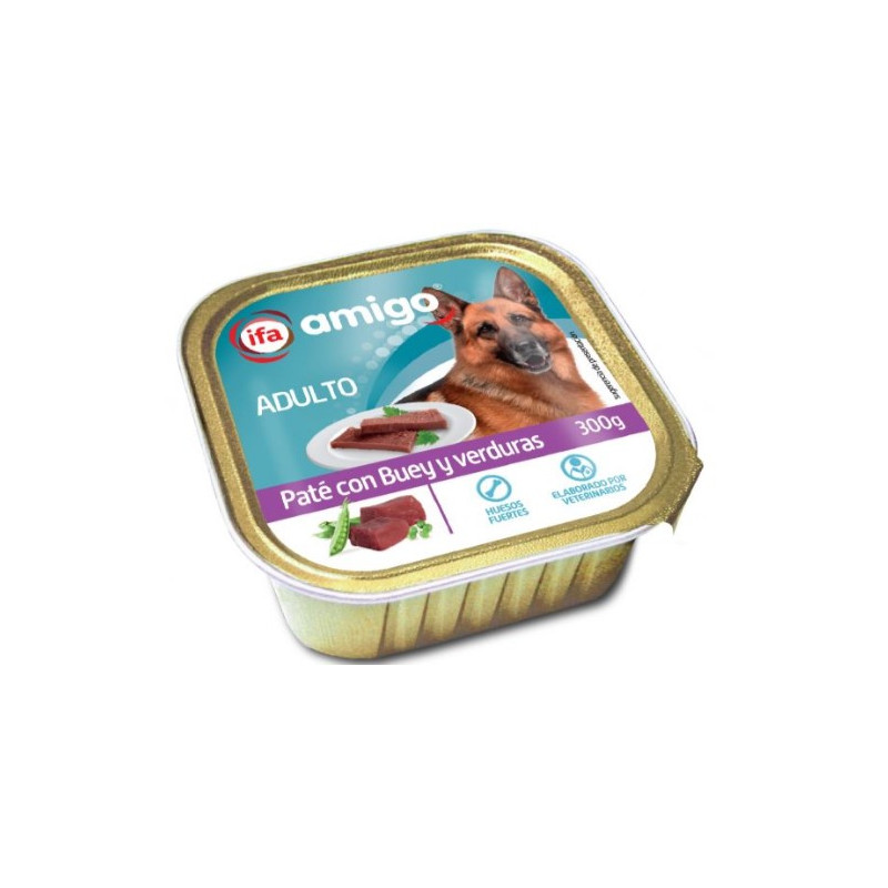 TARRINA PERRO BUEY IFA AMIGO 300GR