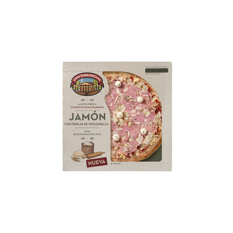 PIZZA FRESCA TARRADELLAS JAMON Y MOZZARELLA 400GR