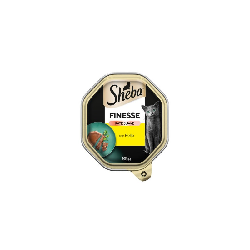 PATÉ DE GATO SHEBA FINESSE POLLO 85GR