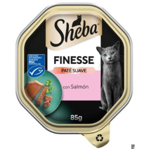 PATÉ DE GATO SHEBA FINESS SALMÓN 85GR