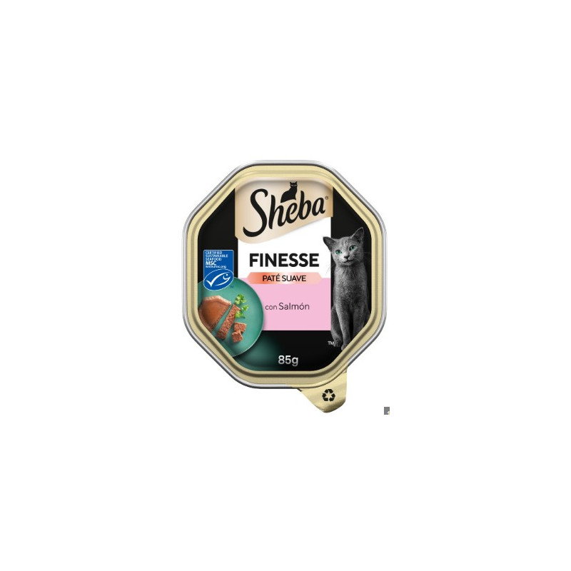PATÉ DE GATO SHEBA FINESS SALMÓN 85GR