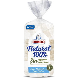 PAN DE MOLDE NATURAL SIN CORTEZA BIMBO 100 