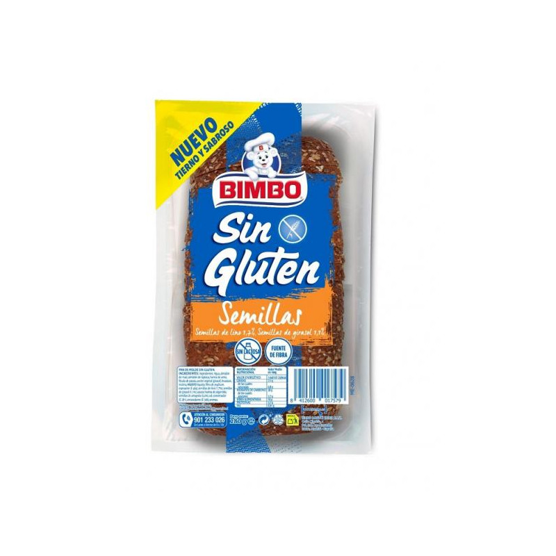 PAN DE MOLDE SIN GLUTEN SEMILLAS BIMBO 280GR