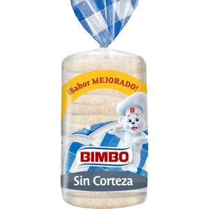 PAN DE MOLDE SIN CORTEZA BIMBO 450GR