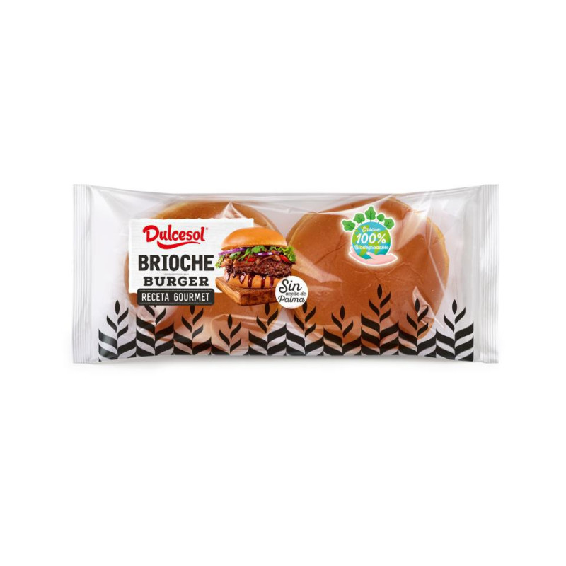 PAN DE HAMBURGUESA BRIOCHE DULCESOL 4UDS 340GR