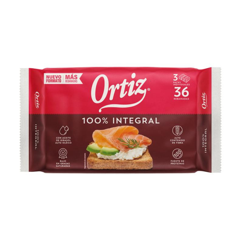 PAN TOSTADO INTEGRAL ORTIZ 36REB