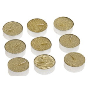 VELA TEALIGHT DORADA x9 VELAS
