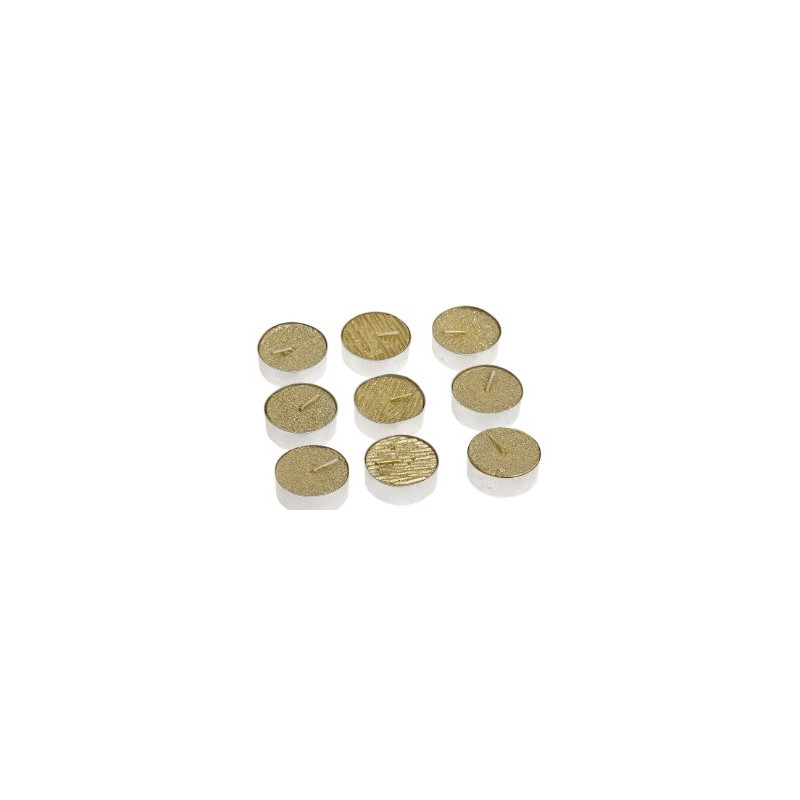 VELA TEALIGHT DORADA x9 VELAS