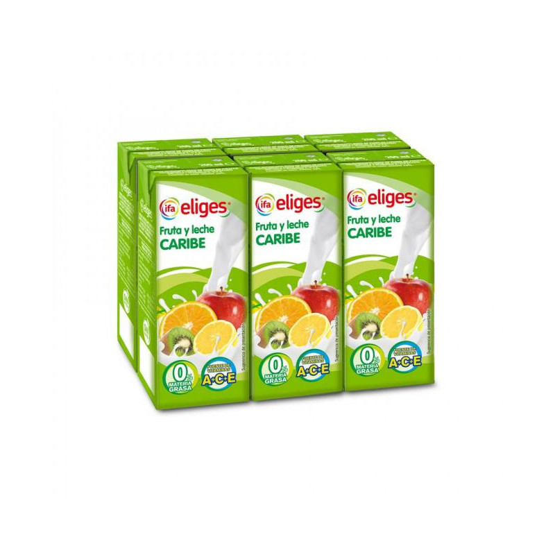 ZUMO FRUTA LECHE CARIBE IFA 6X200ML