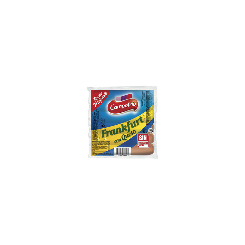 SALCHICHAS FRANKFURT CON QUESO 3X140GR