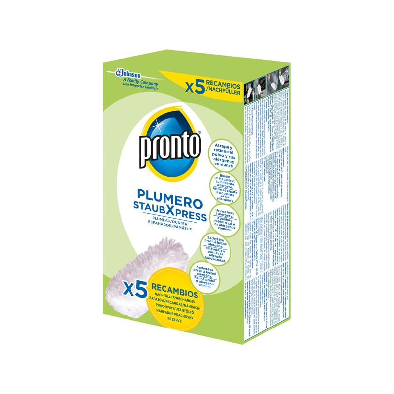 RECAMBIO GAMUZA PLUMERO ATRAPAPOLVO 5UDS