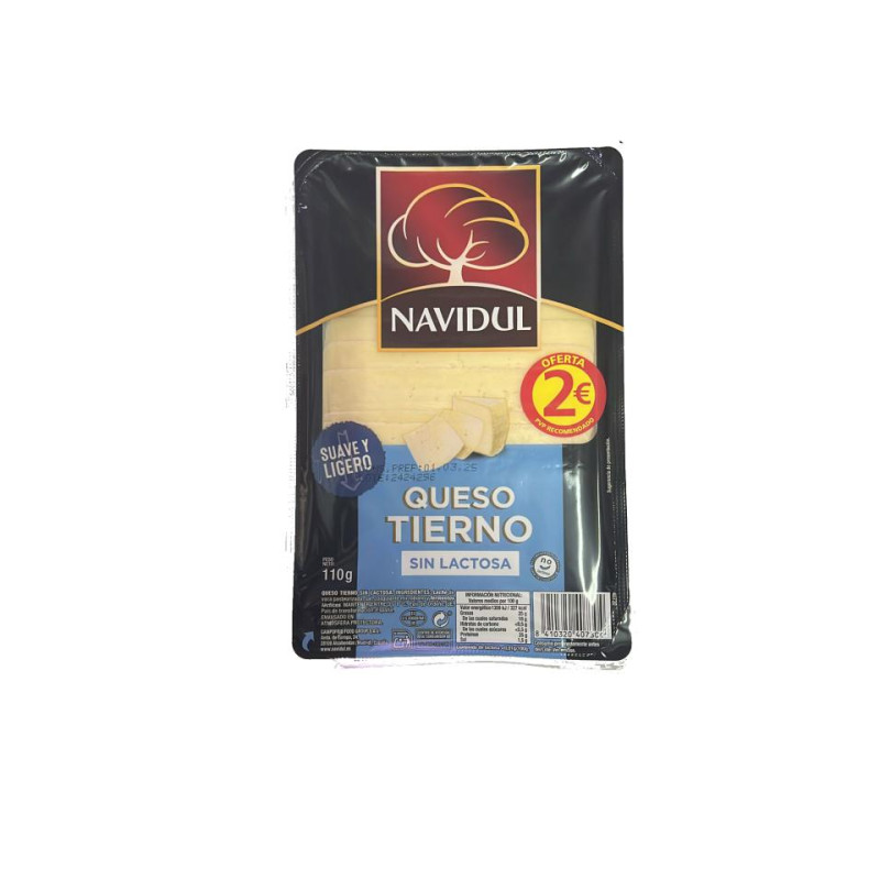 QUESO TIERNO SIN LACTOSA NAVIDUL 110GR