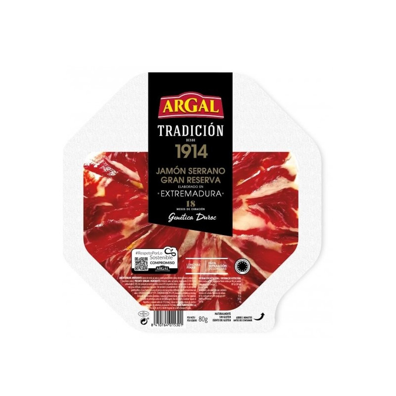 PLATO JAMÓN SERRANO G R  80GR  1914 ARGAL